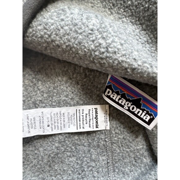 Patagonia Jacket Youth M 10 Sweater Fleece Pullover 1/4 Zip Gray Polyester - Picture 6 of 7
